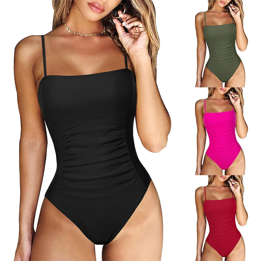 Square Neck High-Waist Swim Bodysuit Bumr