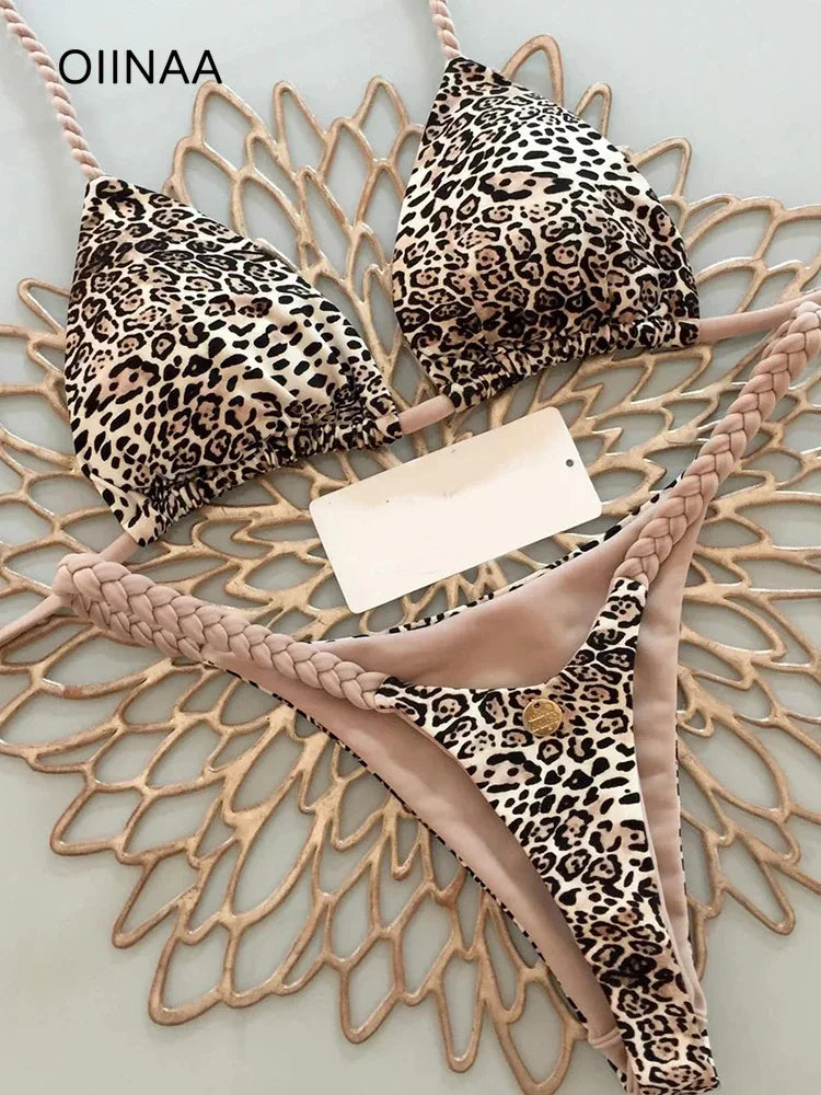 Women Leopard Printed Sexy Bikini Set Bumr