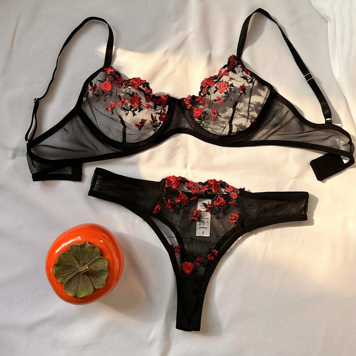 Exotic Emotional Bra Set Embroidered Print Brassiere Lingerie Set Bumr