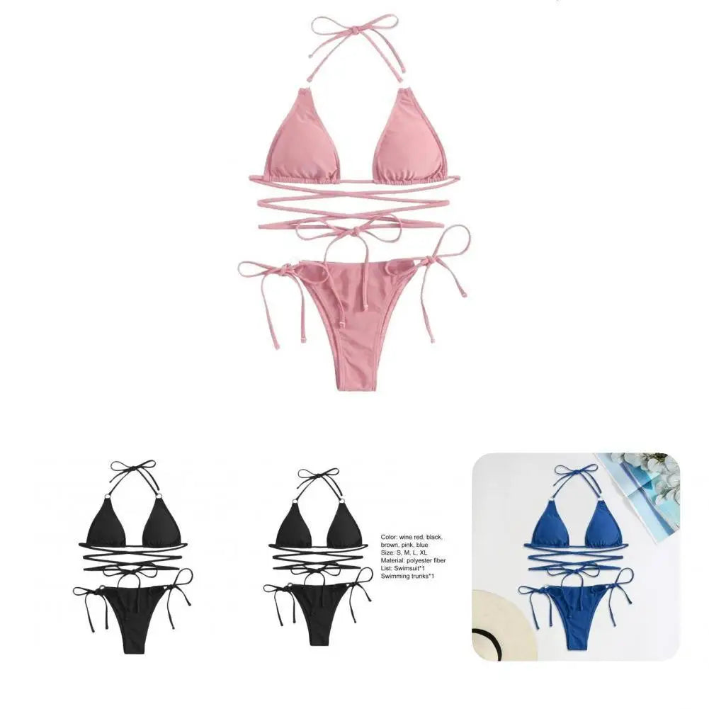 Women Swimsuit Beachwear Bikini Set Slim Fit Padded Bumr