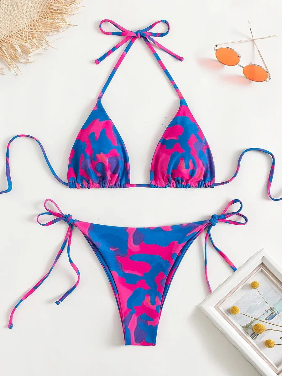 Tie Dye Micro Bikini Female Swimwear Bumr