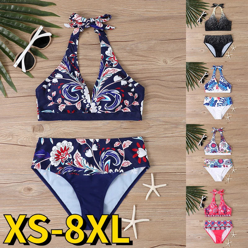 Two Piece Set Beachwear Swim Suit Vintage Bumr