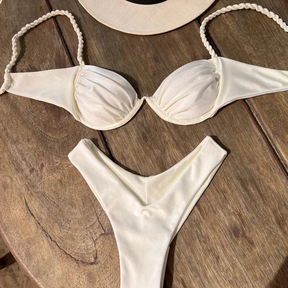 Sexy Swimwear Thong Bikini Set Brazilian Bumr